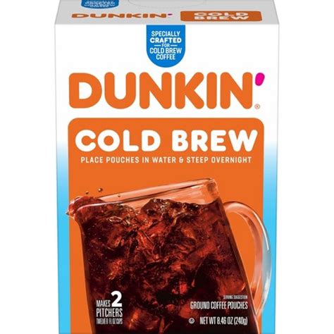 dunkin cold brew packs|Dunkin' Cold Brew Medium Roast Ground Coffee .